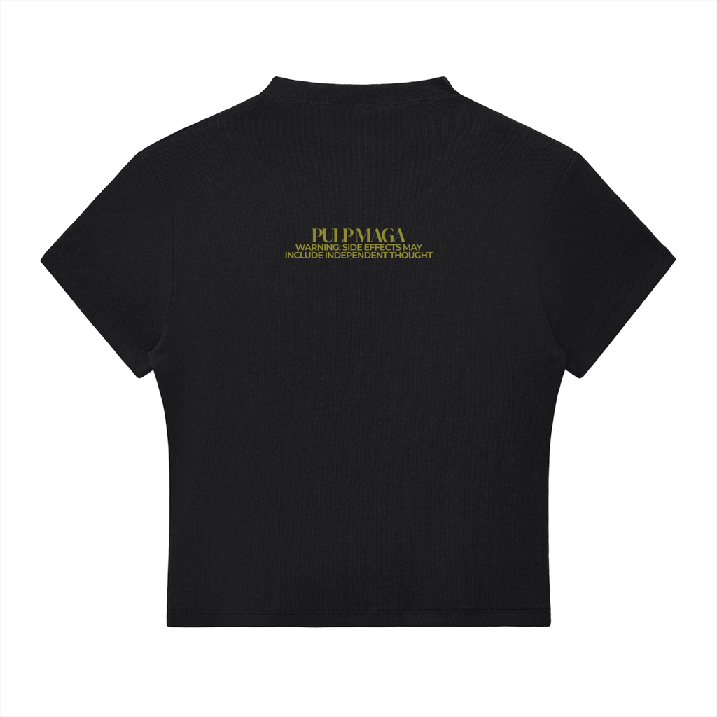 FAFO - MOSS INK - Slim Fit Mock Neck Baby Tee