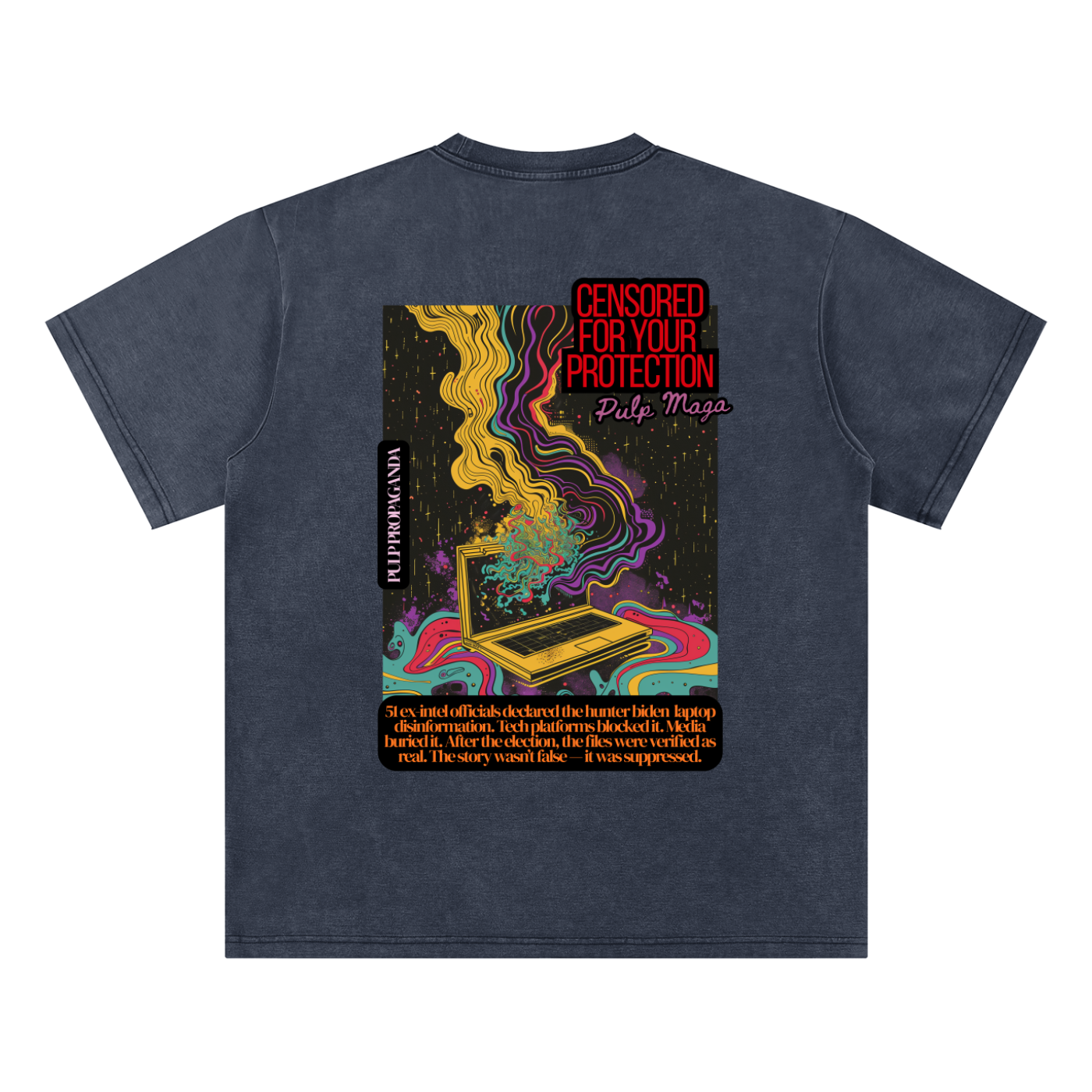 HUNTER BIDEN LAPTOP - Bamboo Snow Washed T-Shirt
