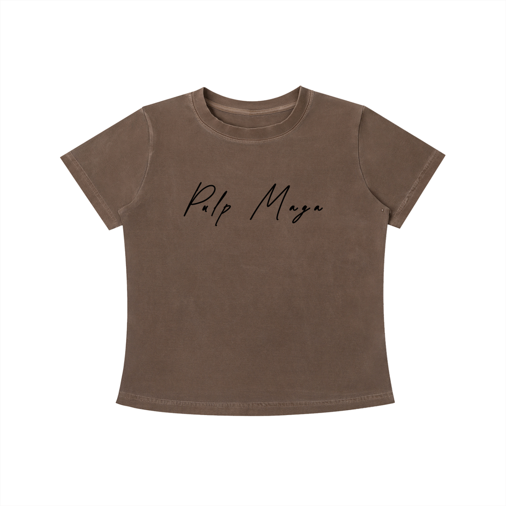CURATED REALITY - Vintage Wash Slim Baby Tee