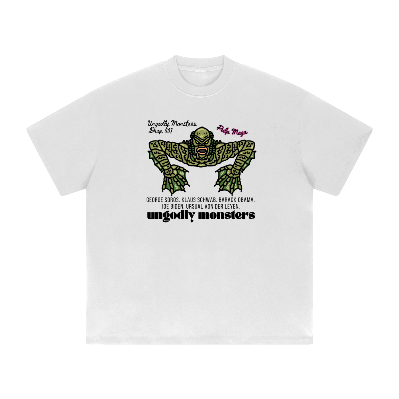 PARASITE | SOROS. KLAUS. BIDEN. OBAMA - Heavyweight Drop Shoulder T-Shirt