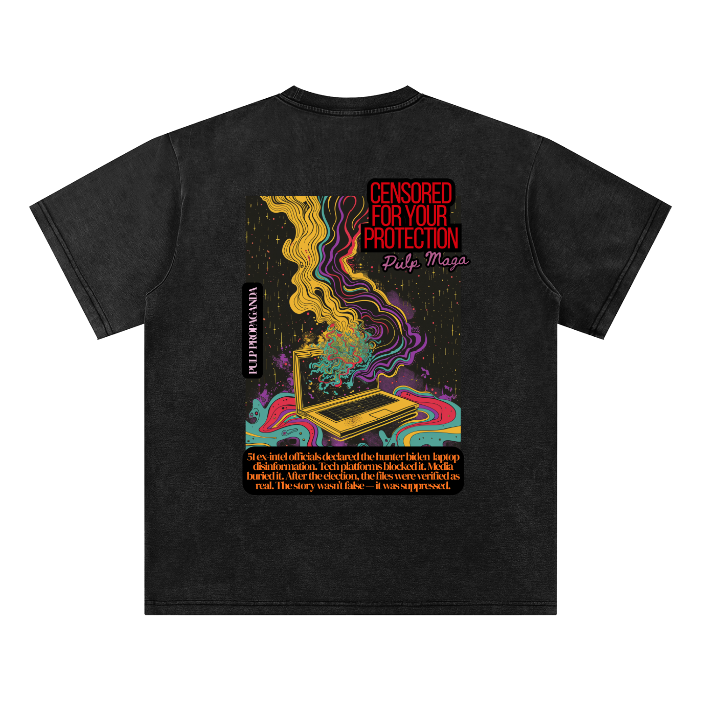 HUNTER BIDEN LAPTOP - Bamboo Snow Washed T-Shirt