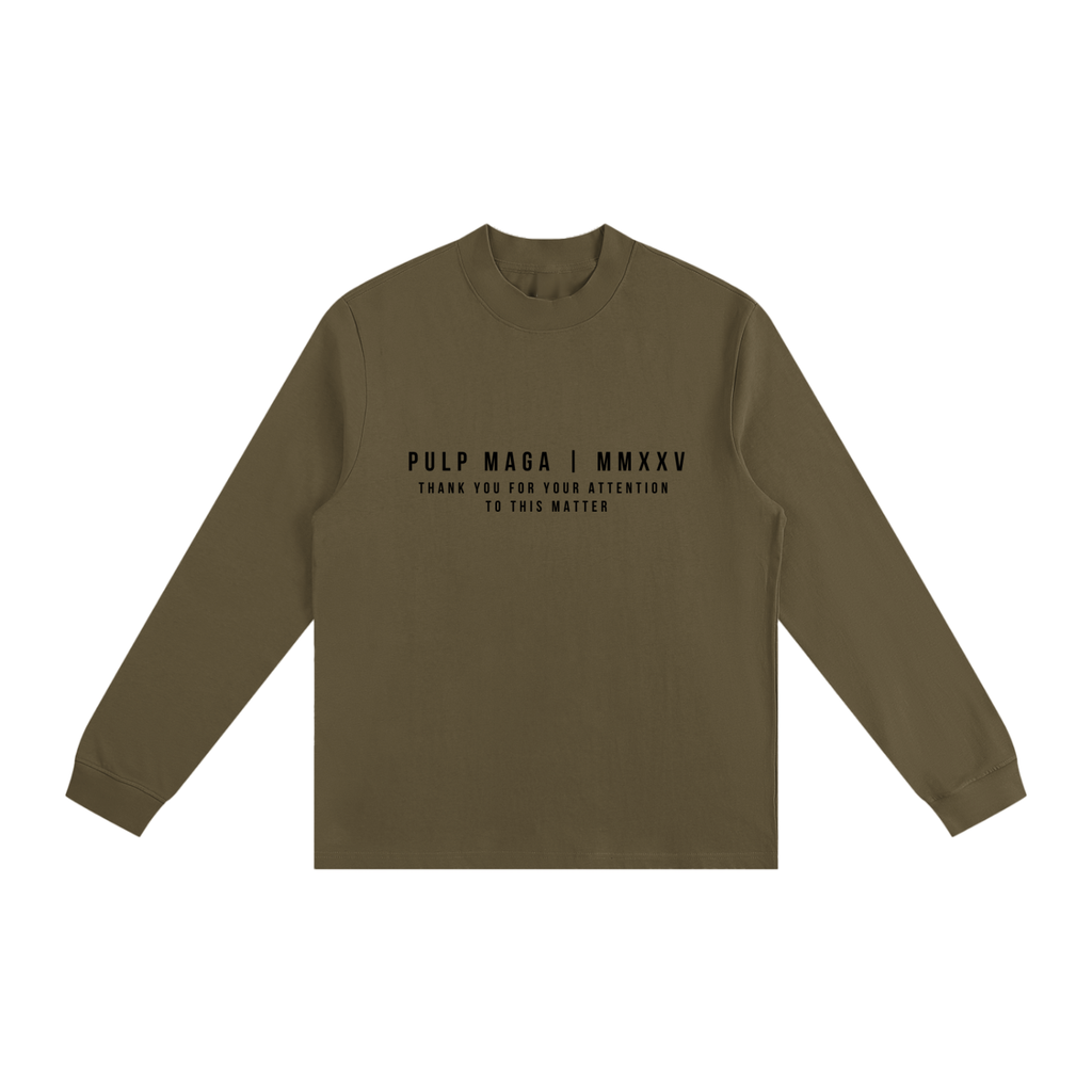COMMON SENSE - Non-Shrink Mock Neck Long Sleeve