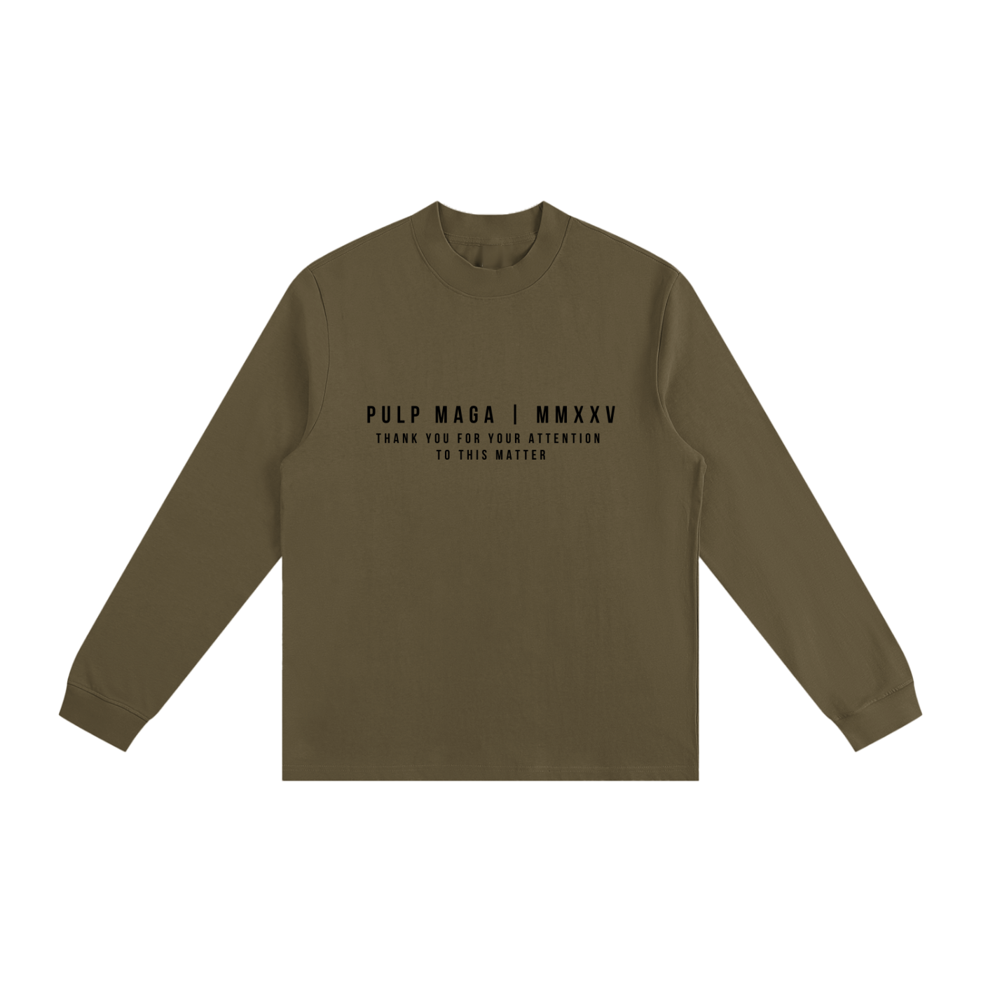 COMMON SENSE - Non-Shrink Mock Neck Long Sleeve