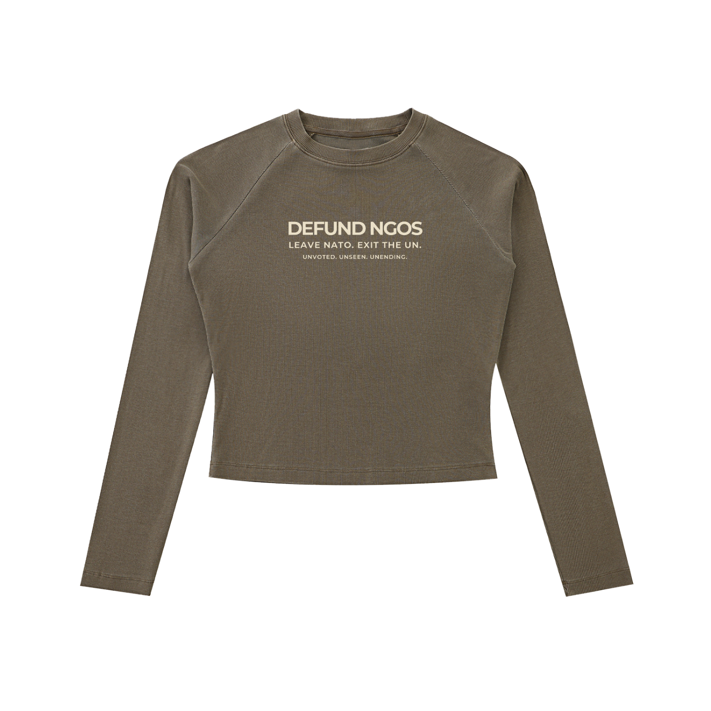 DEFUND NGOs, LEAVE NATO - Long Sleeve Slim T-Shirt