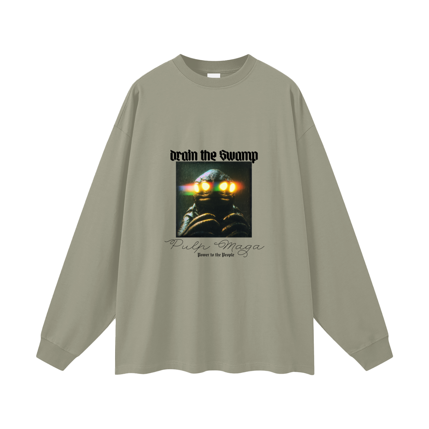 DRAIN THE SWAMP - Oversized Streetwear Long Sleeve Tee
