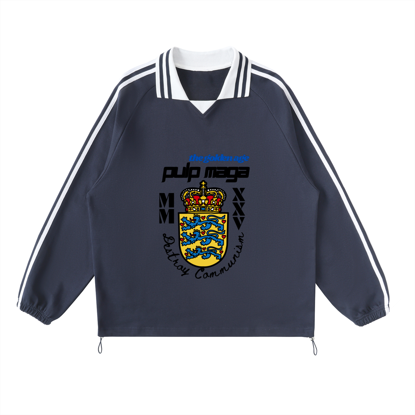 DEEP STATE - Contrast Striped Sweatshirt