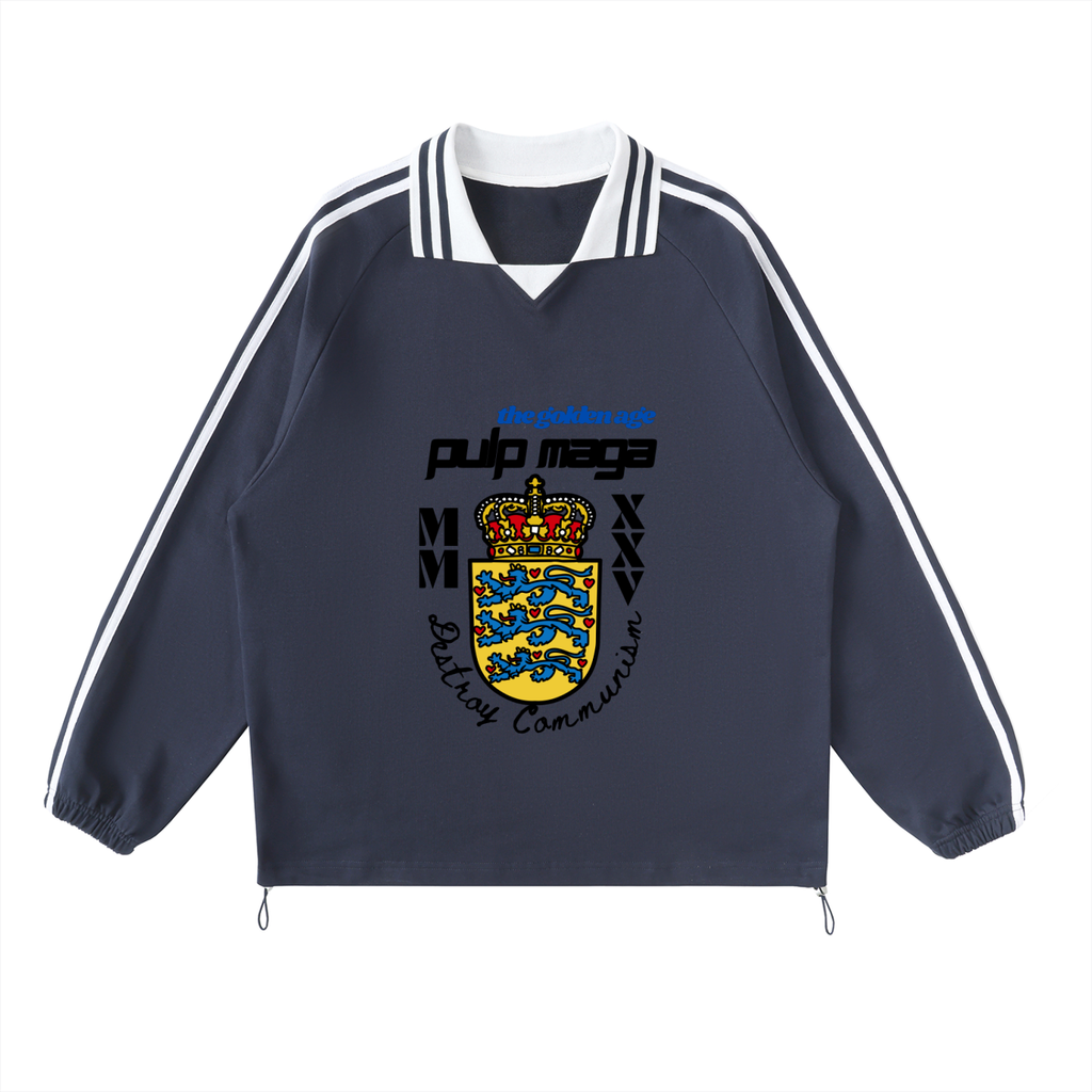 DEEP STATE - Contrast Striped Sweatshirt