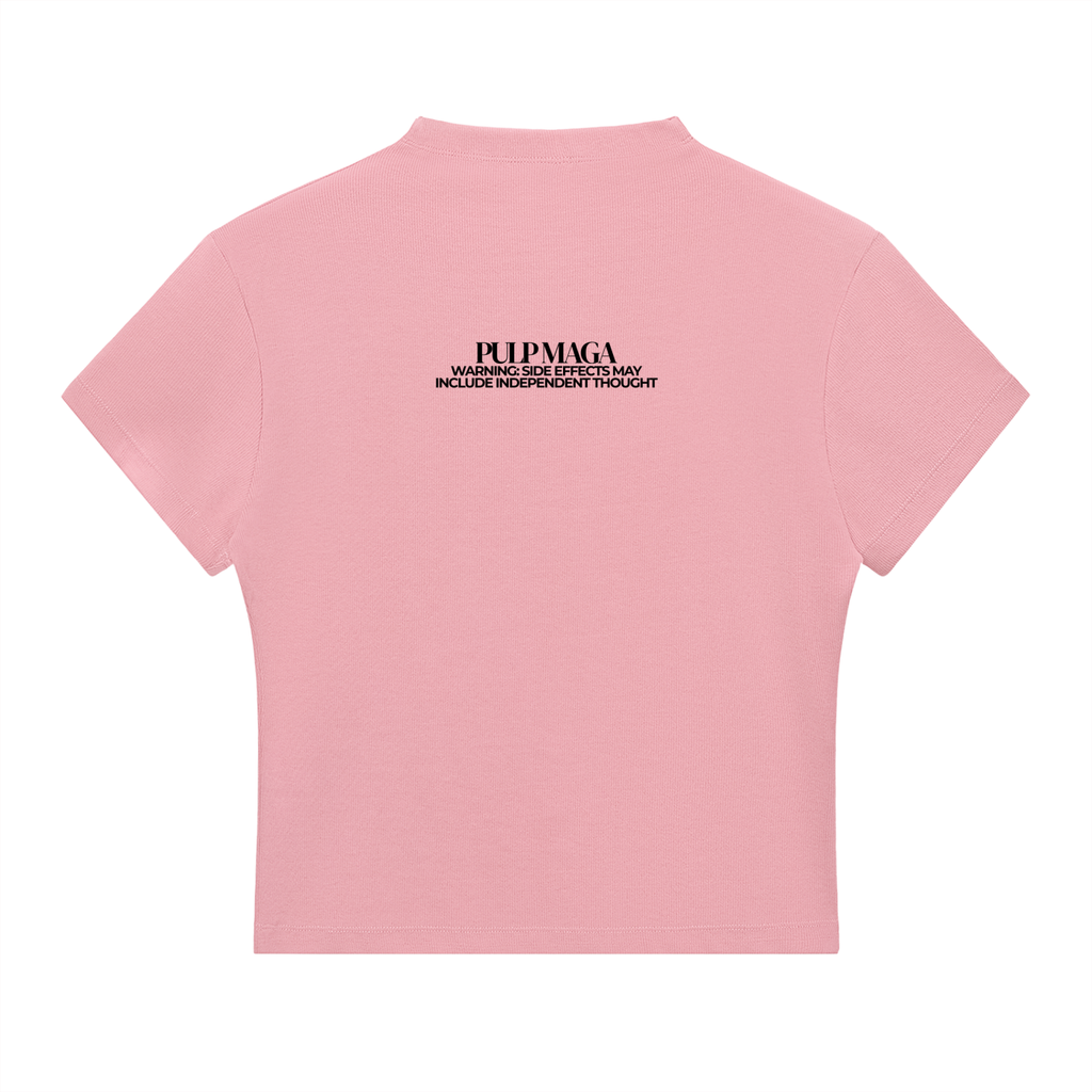 FAFO -  Slim Fit Mock Neck Baby Tee