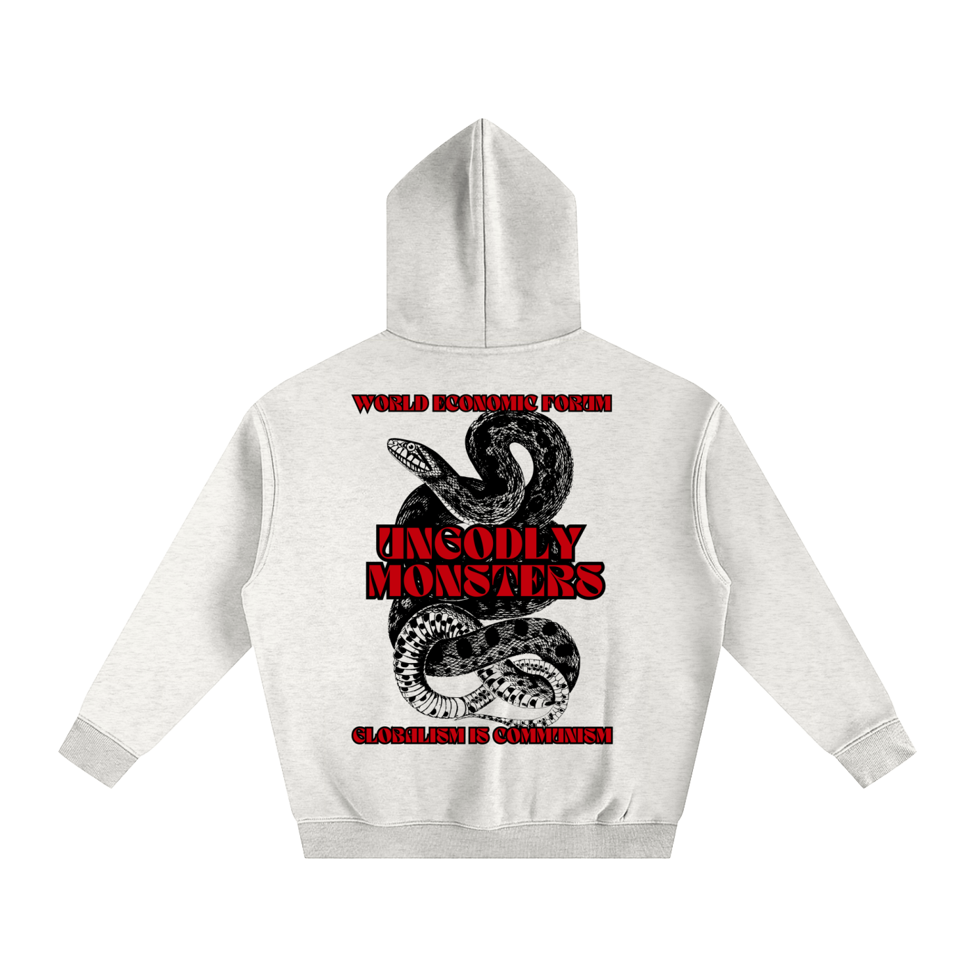 GLOBALISM IS COMMUNISM- Unisex Fleeced Oversized Hoodie