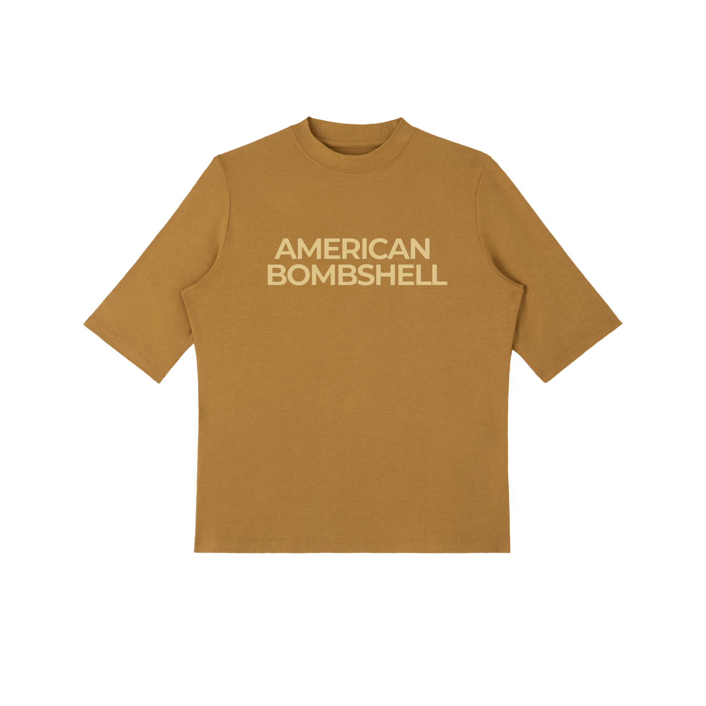 AMERICAN BOMBSHELL - Essential Mock Neck Tee