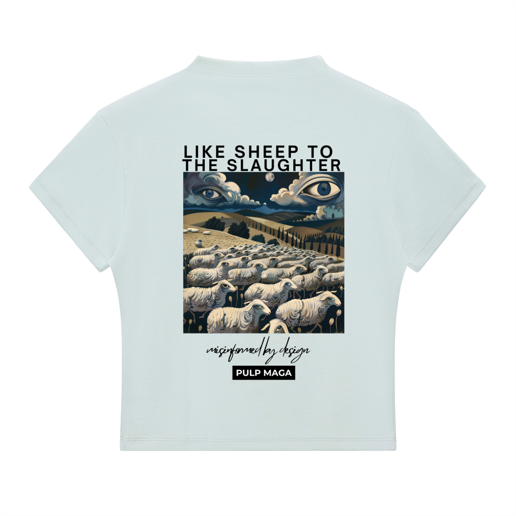 COLLECTIVE VISION - Slim Fit Mock Neck Baby Tee