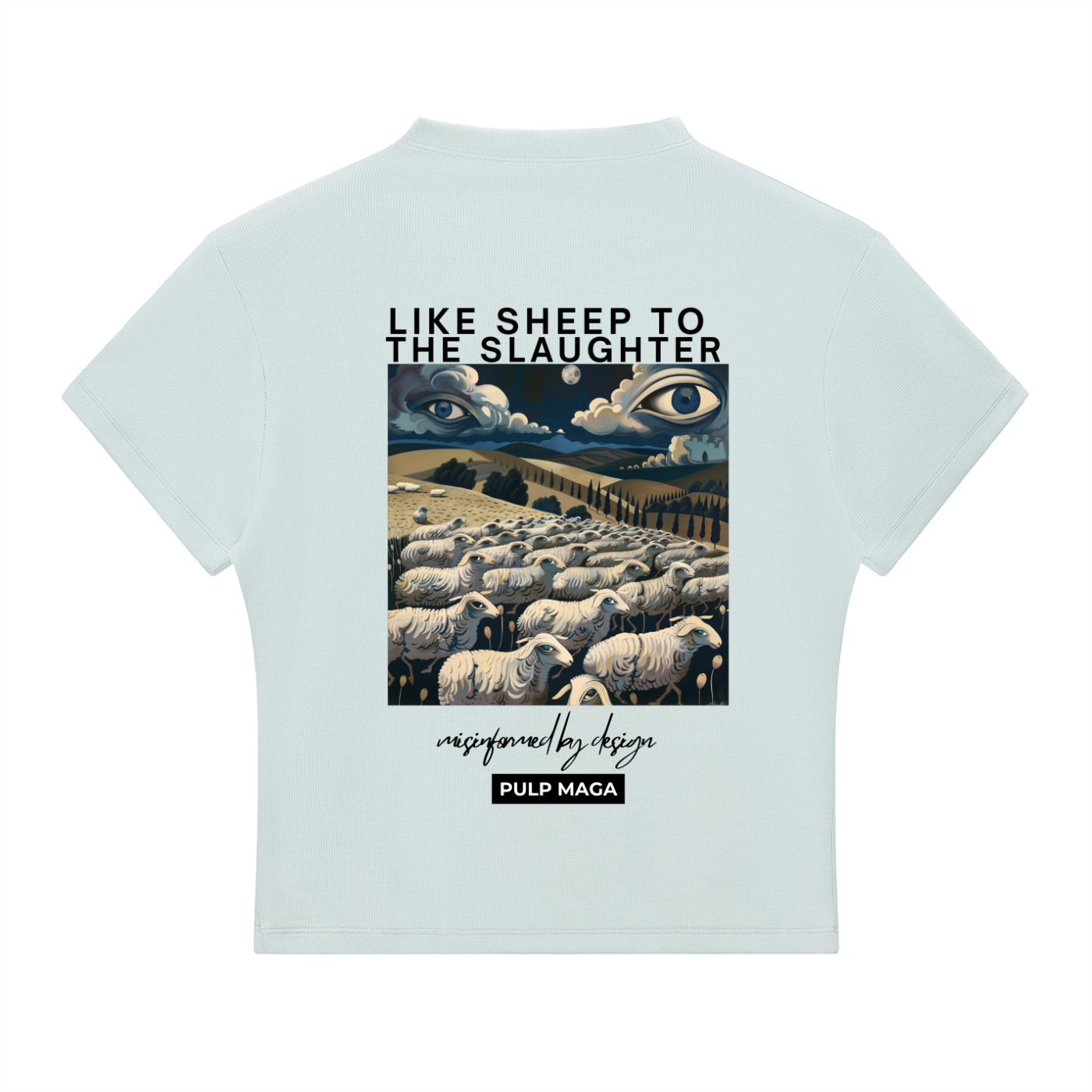 COLLECTIVE VISION - Slim Fit Mock Neck Baby Tee