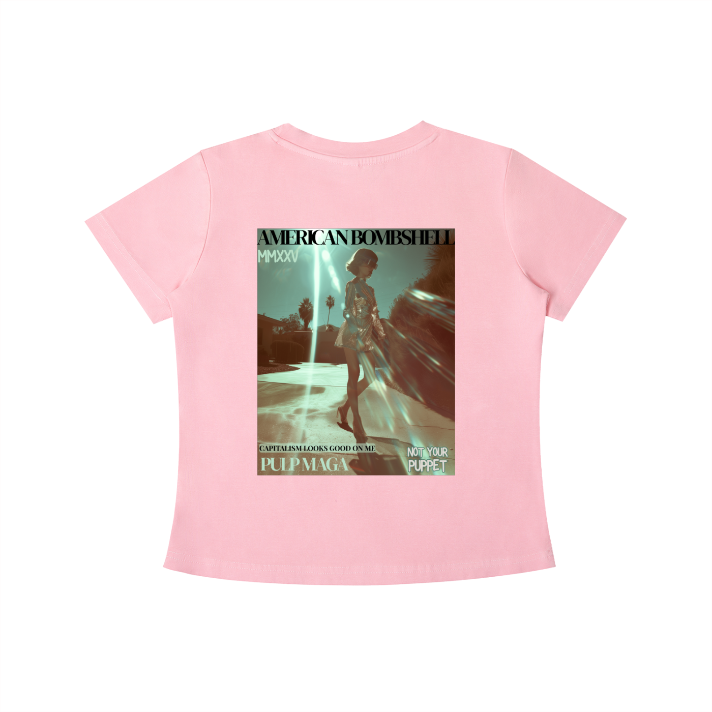 AMERICAN BOMBSHELL - Graphic Vintage Wash Slim Baby Tee