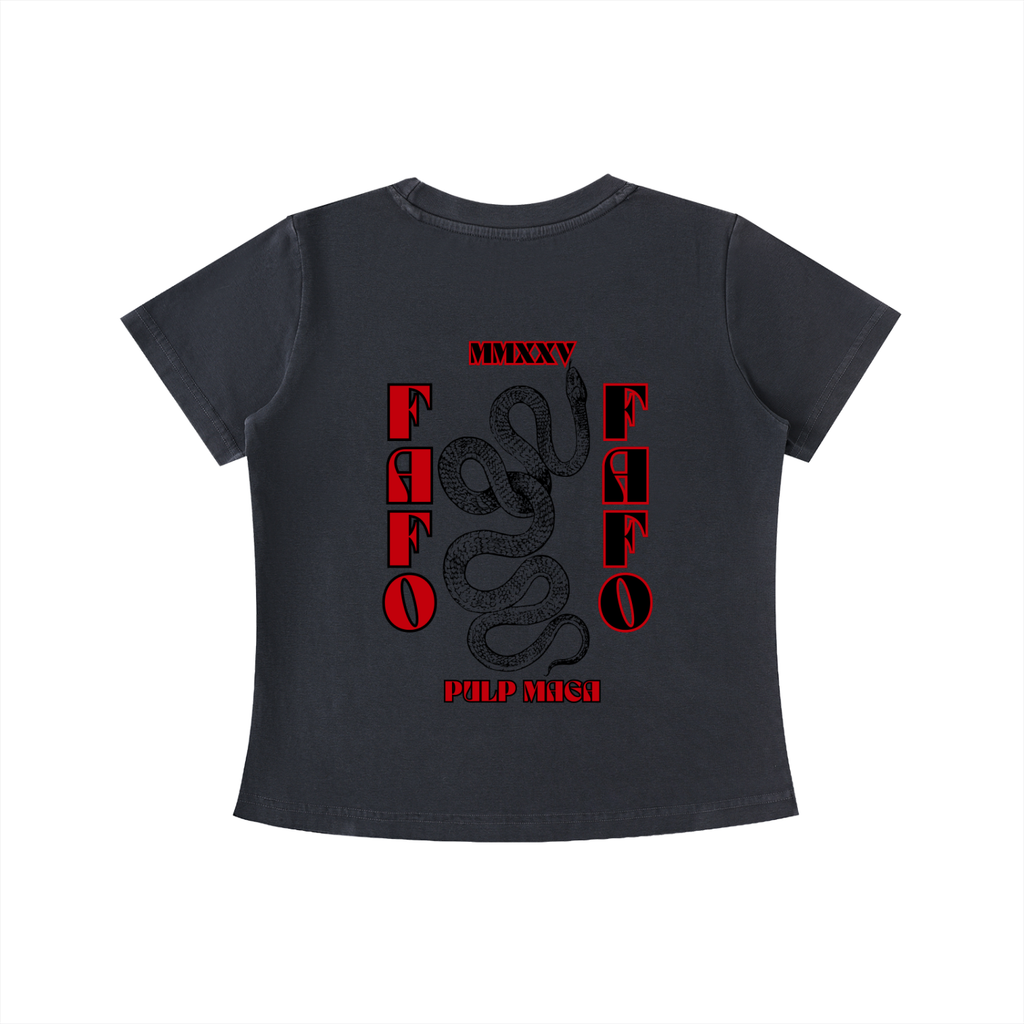 FAFO MMXXV - Vintage Wash Slim Baby Tee