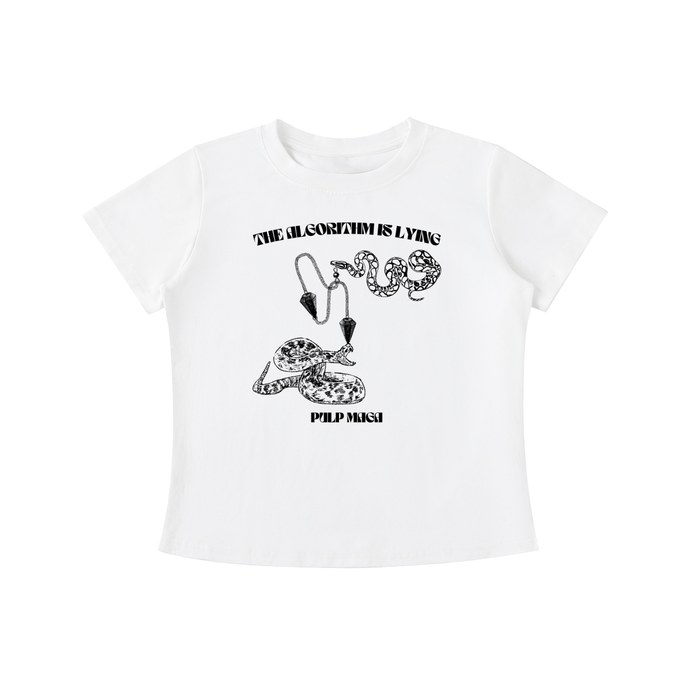 THE ALGORITHM IS LYING - Vintage Wash Slim Baby Tee