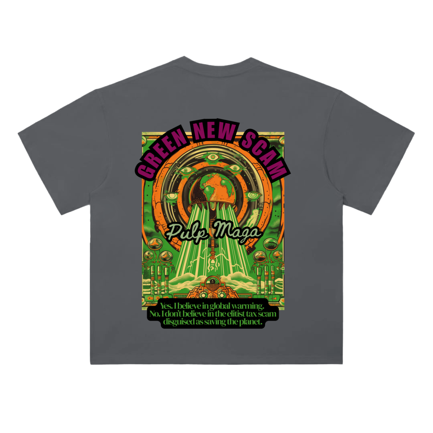 GREEN NEW SCAM GRAPHIC - Heavyweight T-Shirt