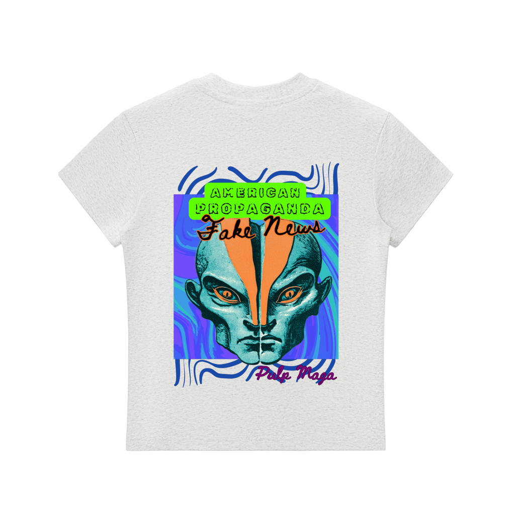 FAKE NEWS - Graphic Bodycon Baby Tee