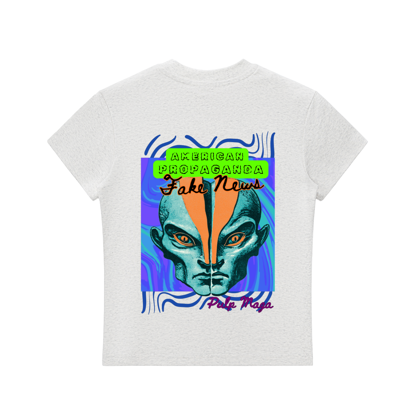 FAKE NEWS - Graphic Bodycon Baby Tee