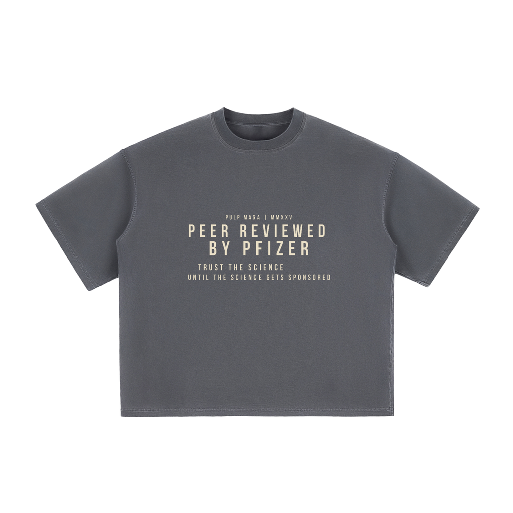 PEER REVIEWED BY PFIZER - Vintage Washed Boxy T-Shirt