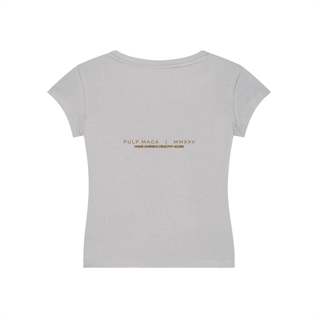 BIG PHARMA CAN'T MILK ME - V-Neck Bodycon Baby Tee