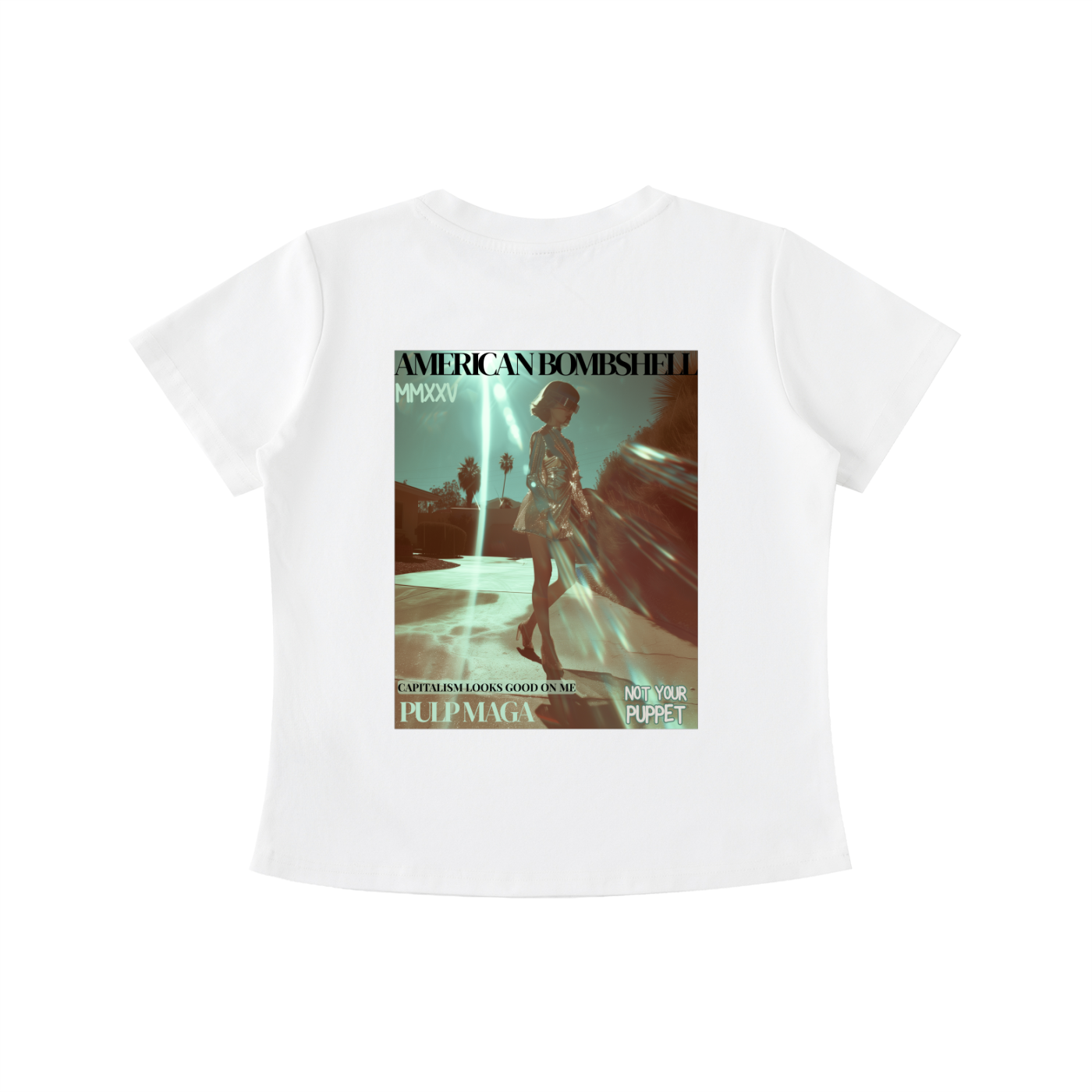 AMERICAN BOMBSHELL - Graphic Vintage Wash Slim Baby Tee