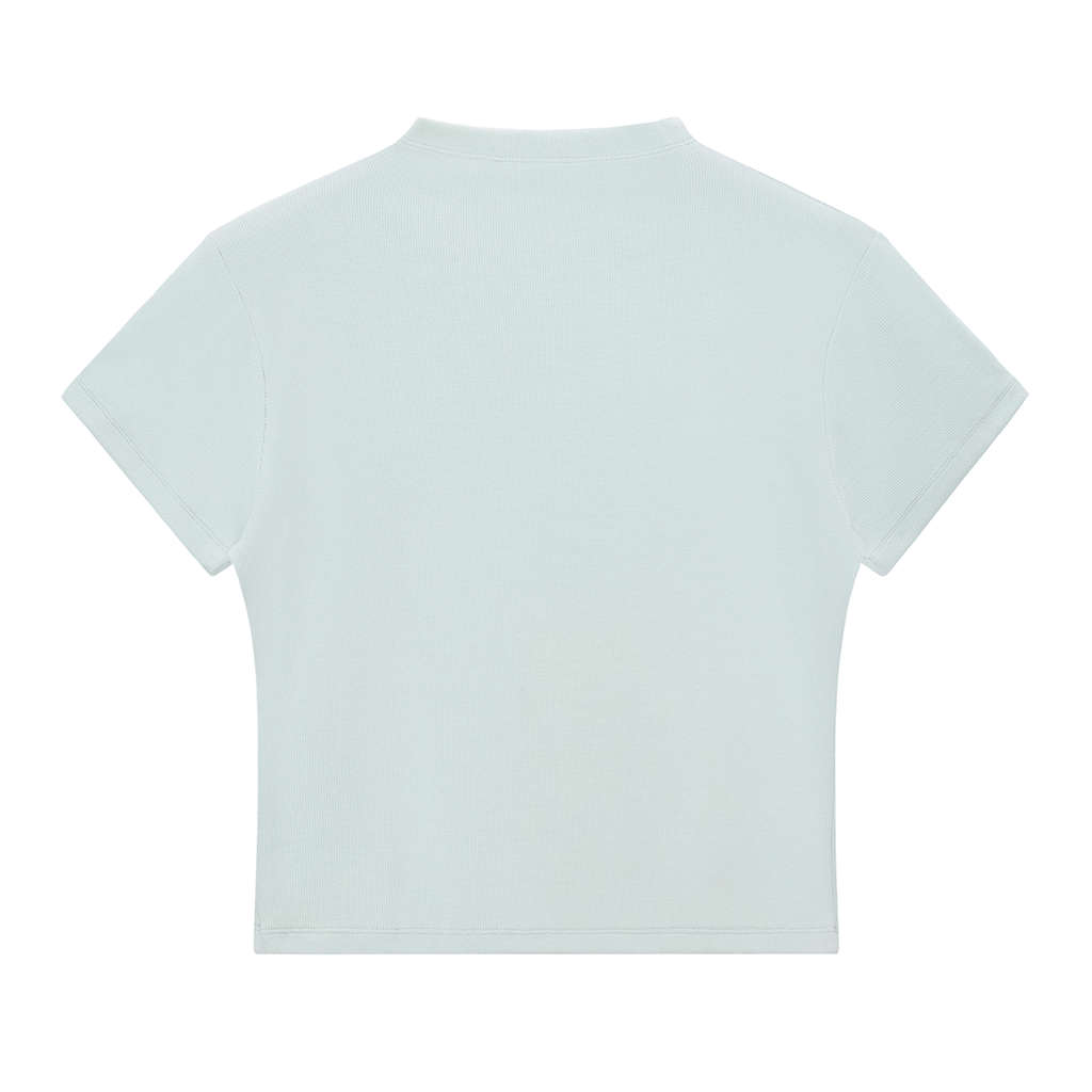 STARBORN AMERICAN - Slim Fit Mock Neck Baby Tee