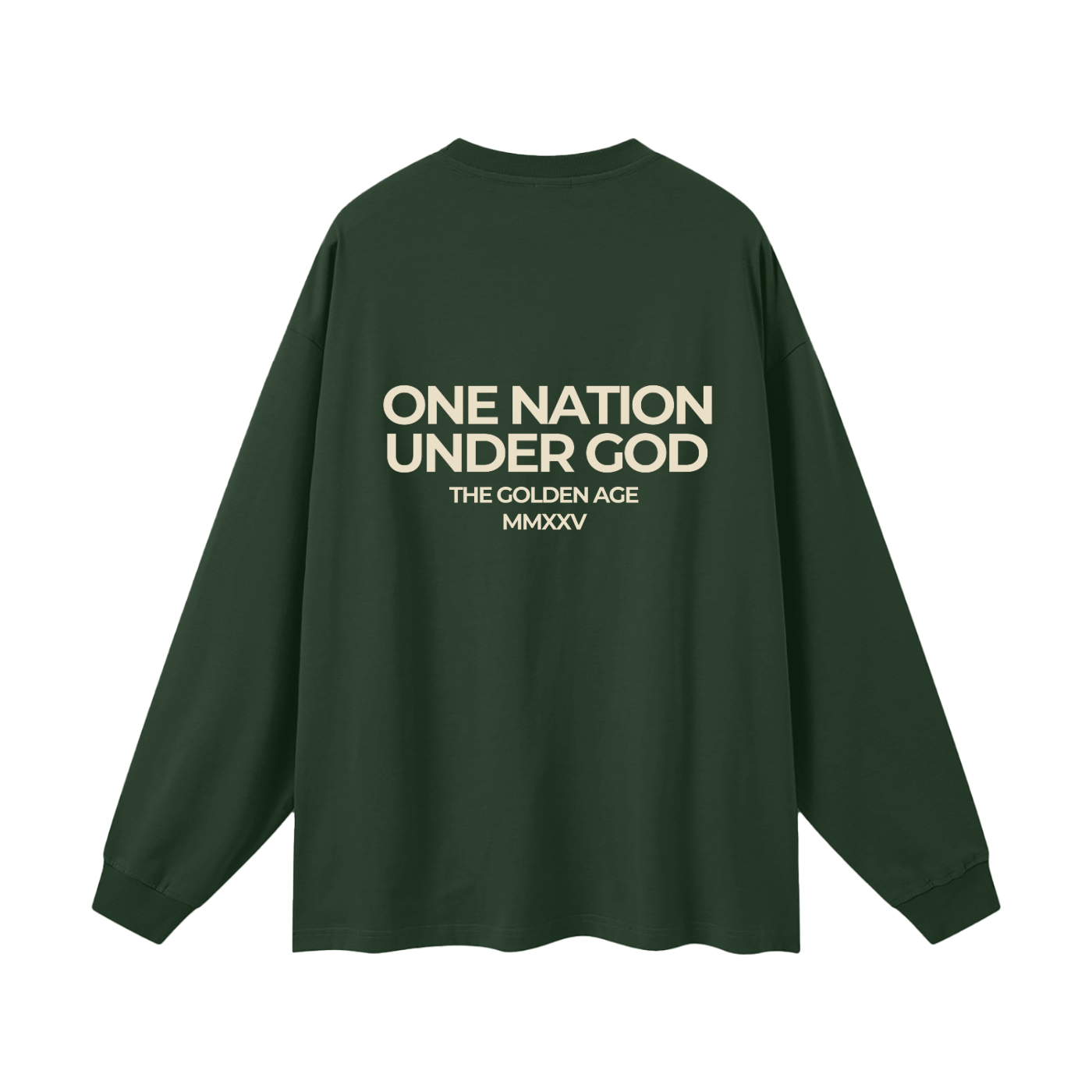 ONE NATION UNDER GOD - Oversized Streetwear Long Sleeve Tee