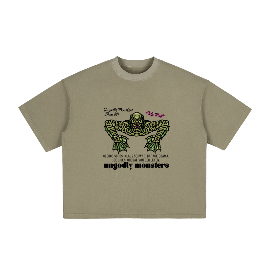 PARASITE | SOROS. KLAUS. BIDEN. OBAMA. - Vintage Washed Boxy T-Shirt