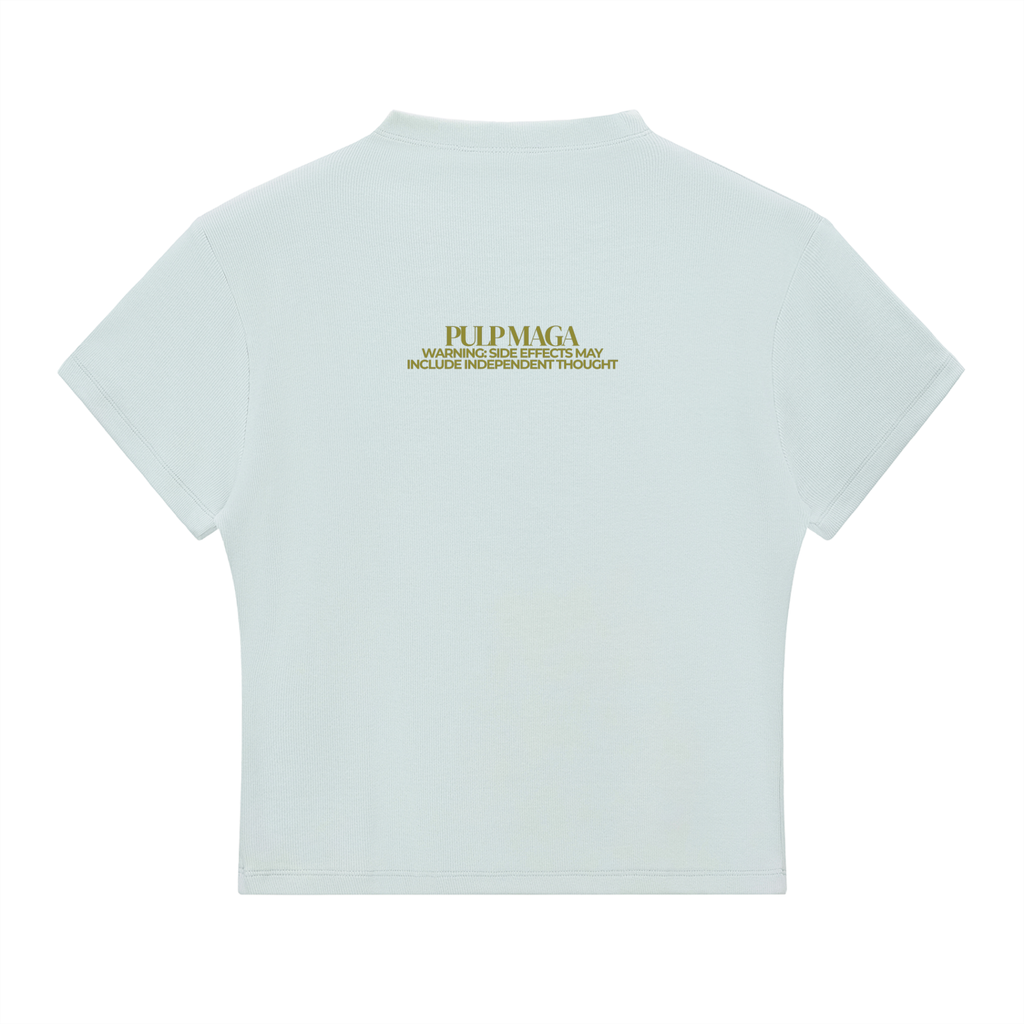 FAFO - MOSS INK - Slim Fit Mock Neck Baby Tee