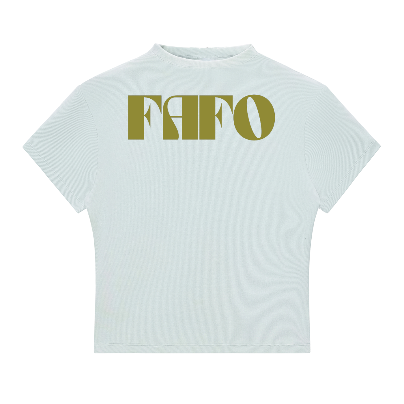 FAFO - MOSS INK - Slim Fit Mock Neck Baby Tee