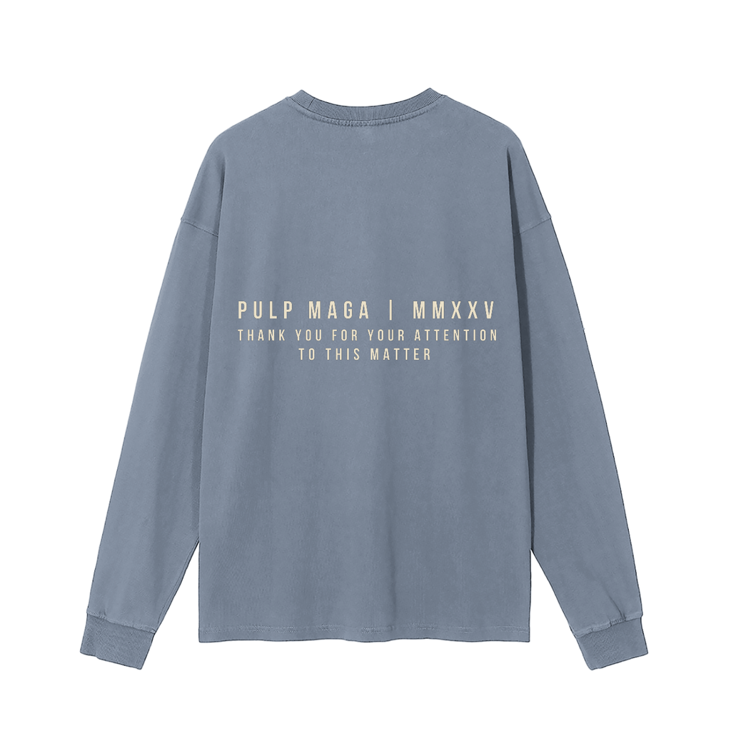 DISMANTLE THE DEEP STATE - CREAM INK - Enzyme Long Sleeve Tee