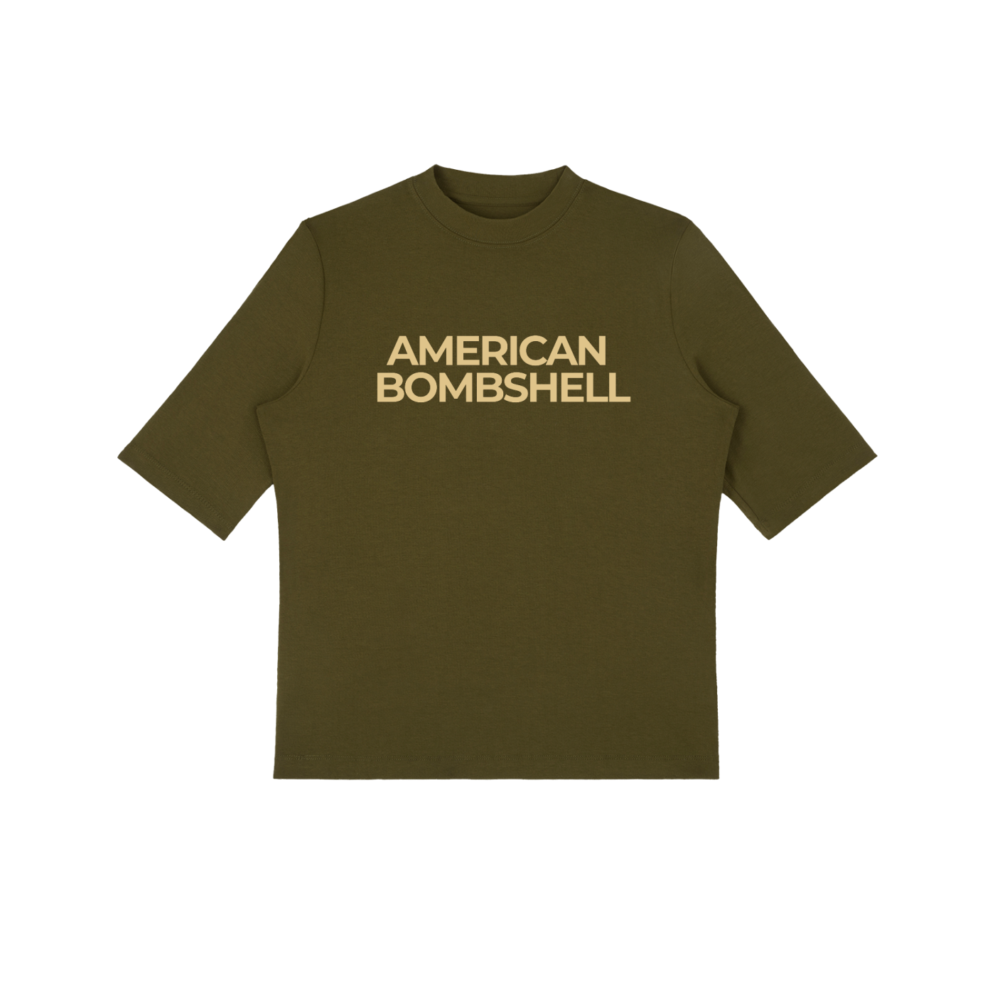 AMERICAN BOMBSHELL - Essential Mock Neck Tee