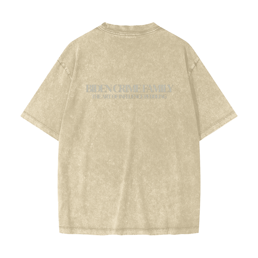 BIDEN CRIME FAMILY - Heavyweight Snow Washed T-Shirt