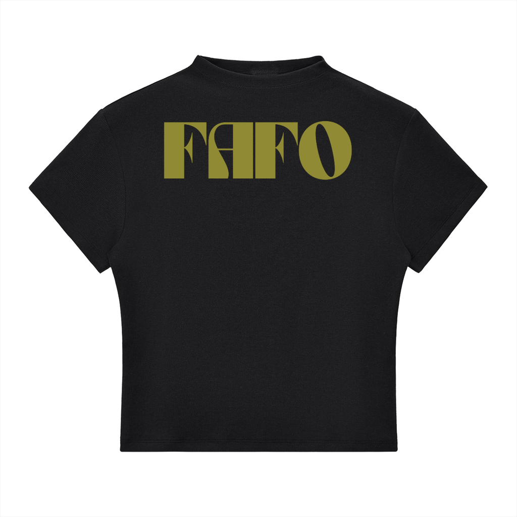 FAFO - MOSS INK - Slim Fit Mock Neck Baby Tee