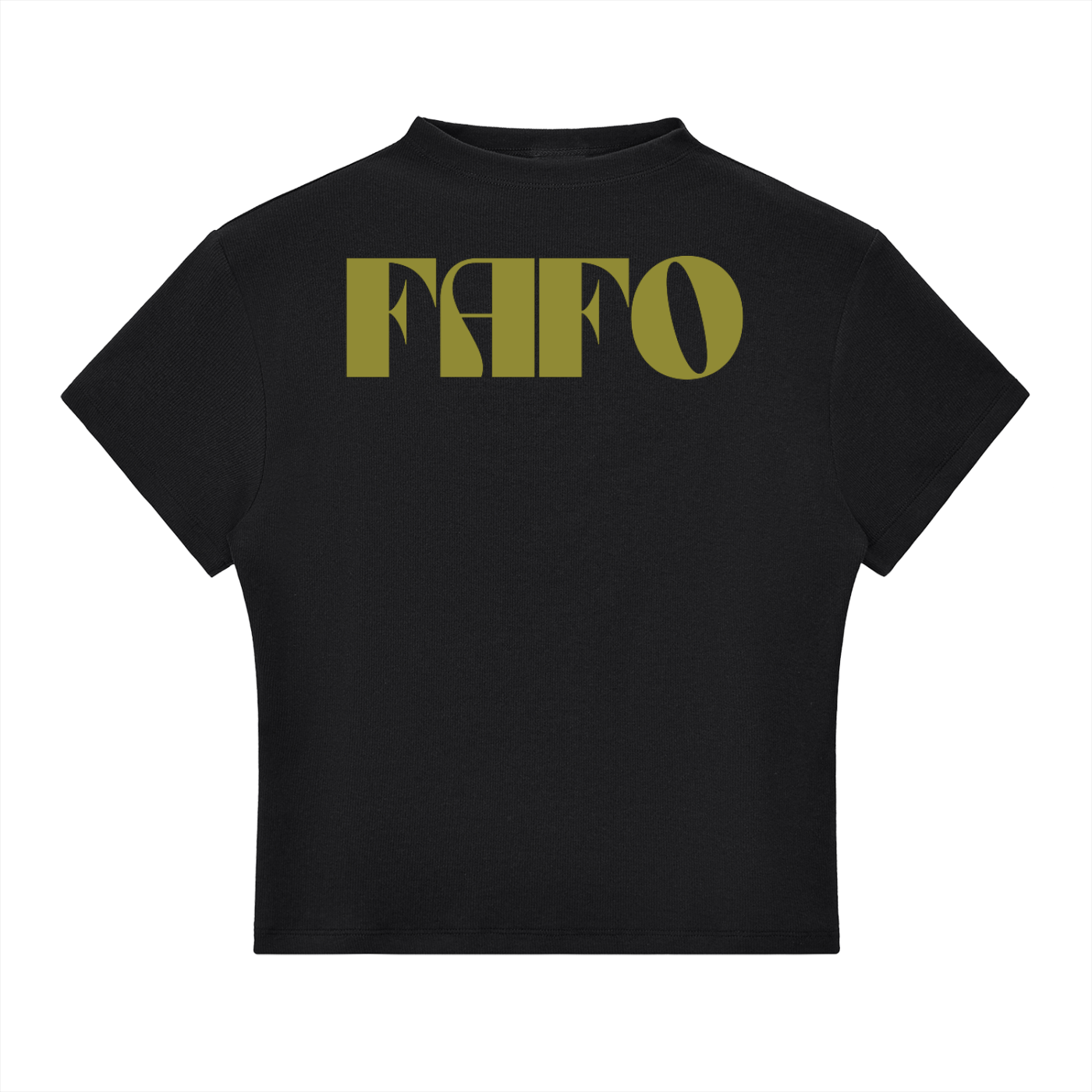 FAFO - MOSS INK - Slim Fit Mock Neck Baby Tee