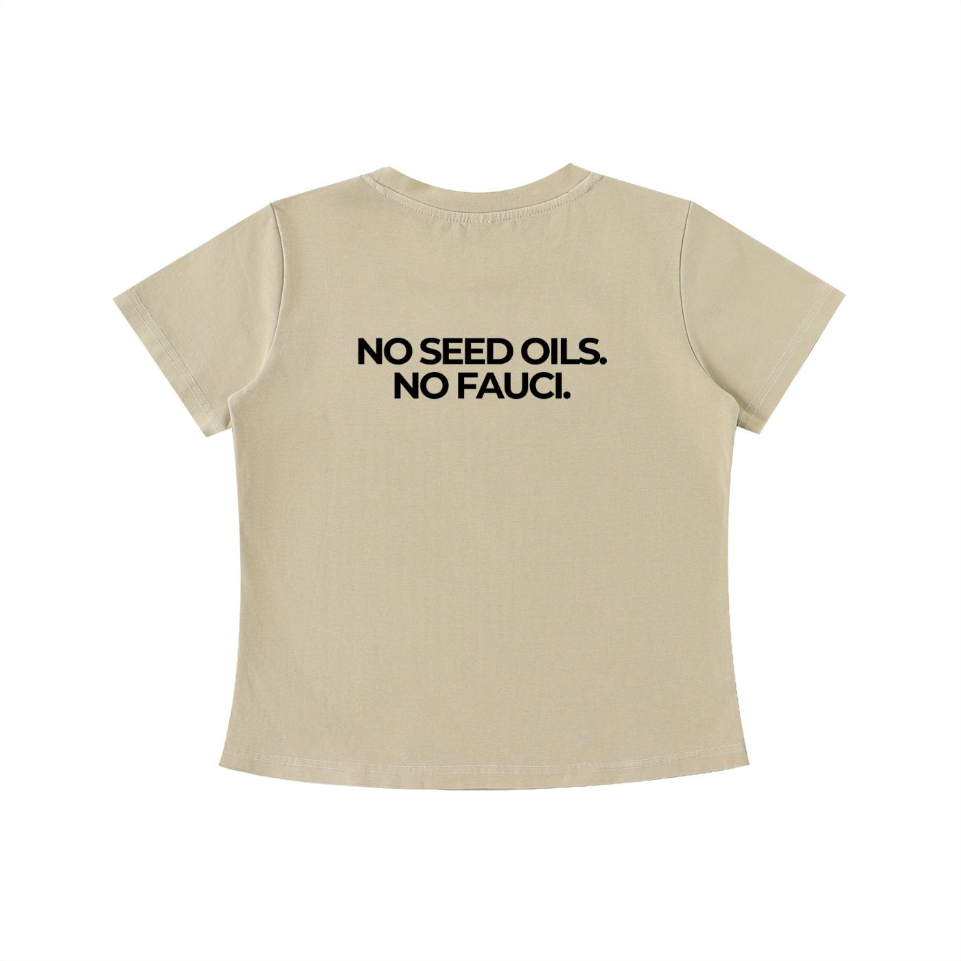 NO SEED OILS, NO FAUCI - Vintage Wash Slim Baby Tee