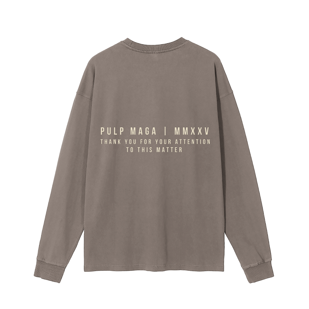 DISMANTLE THE DEEP STATE - CREAM INK - Enzyme Long Sleeve Tee
