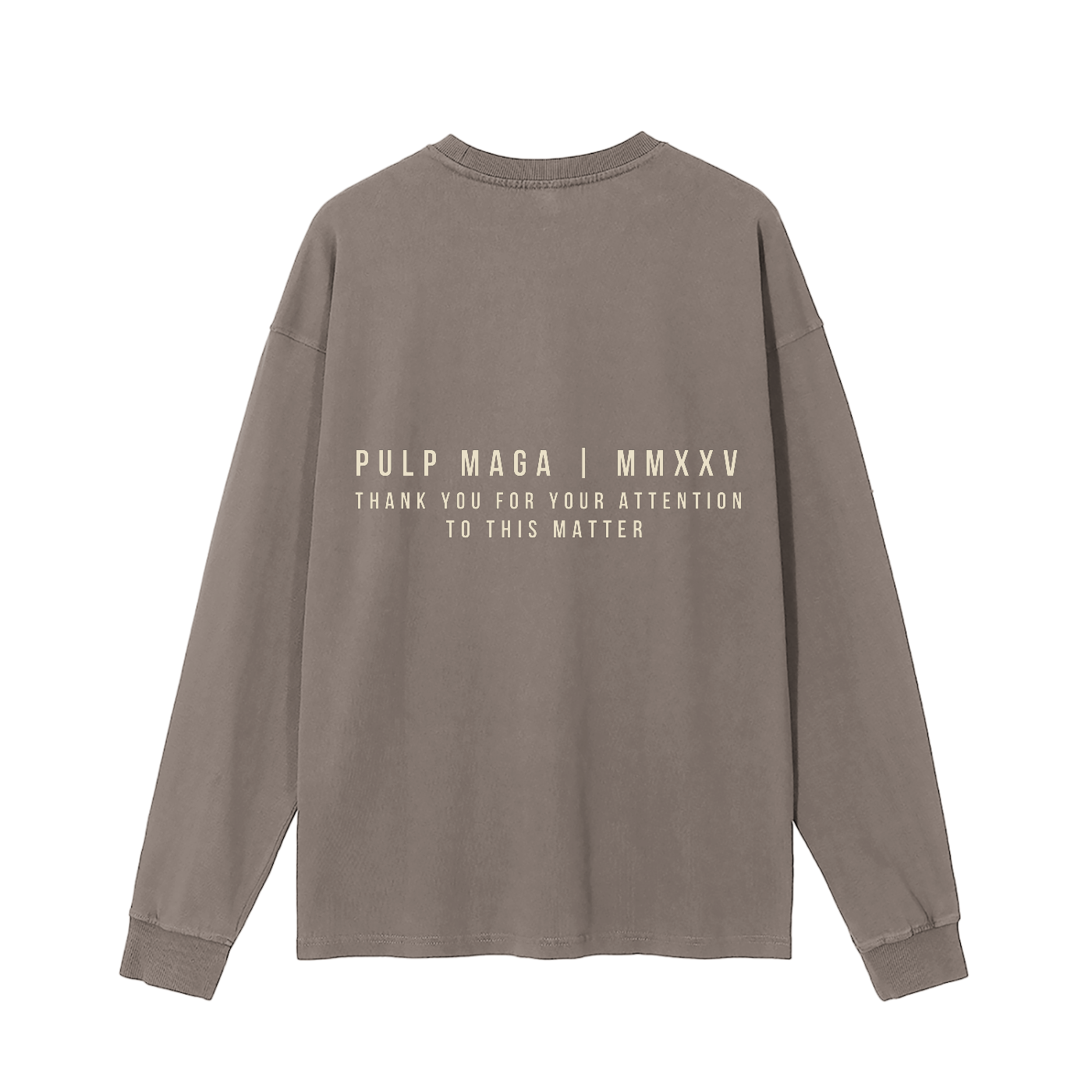 DISMANTLE THE DEEP STATE - CREAM INK - Enzyme Long Sleeve Tee