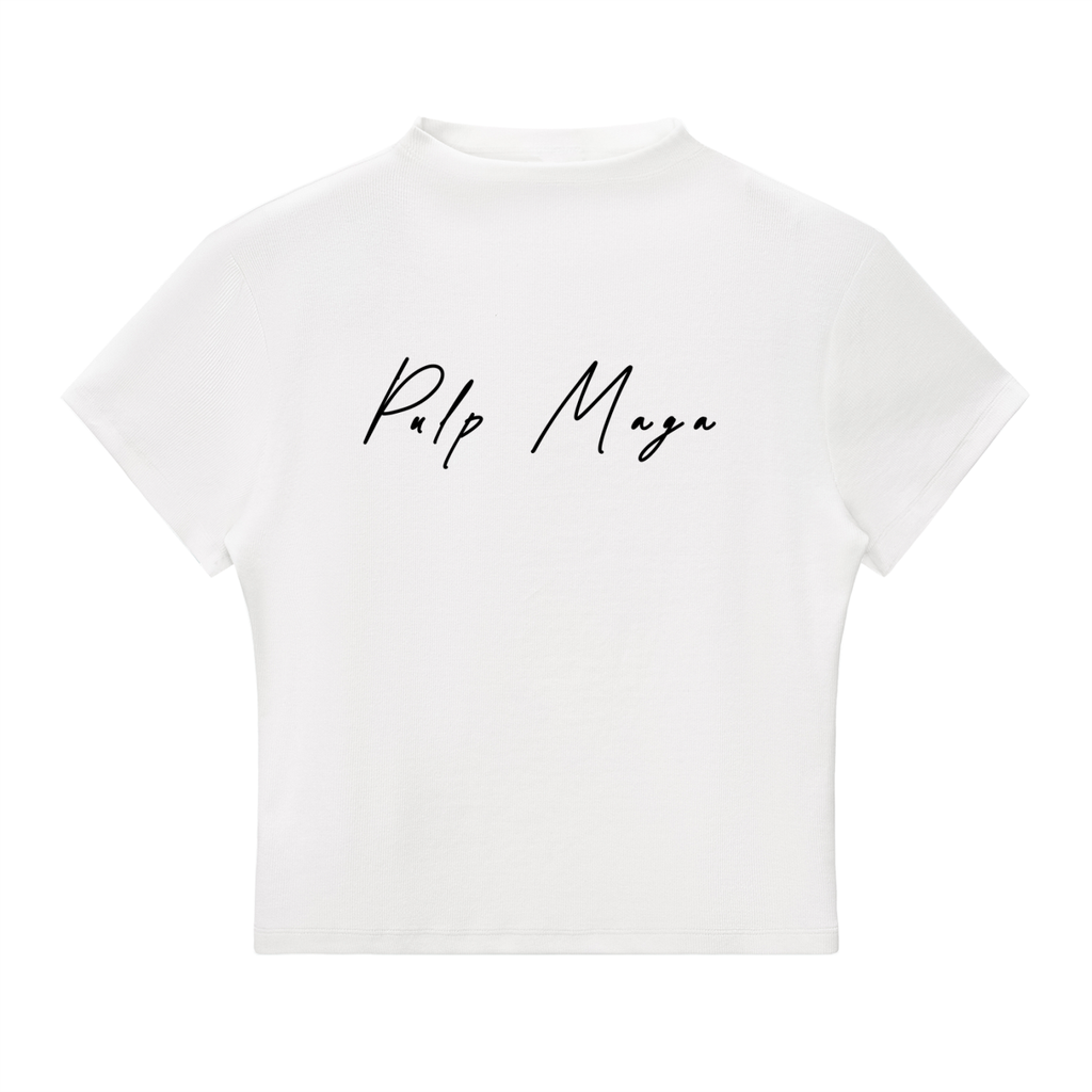 COLLECTIVE VISION - Slim Fit Mock Neck Baby Tee