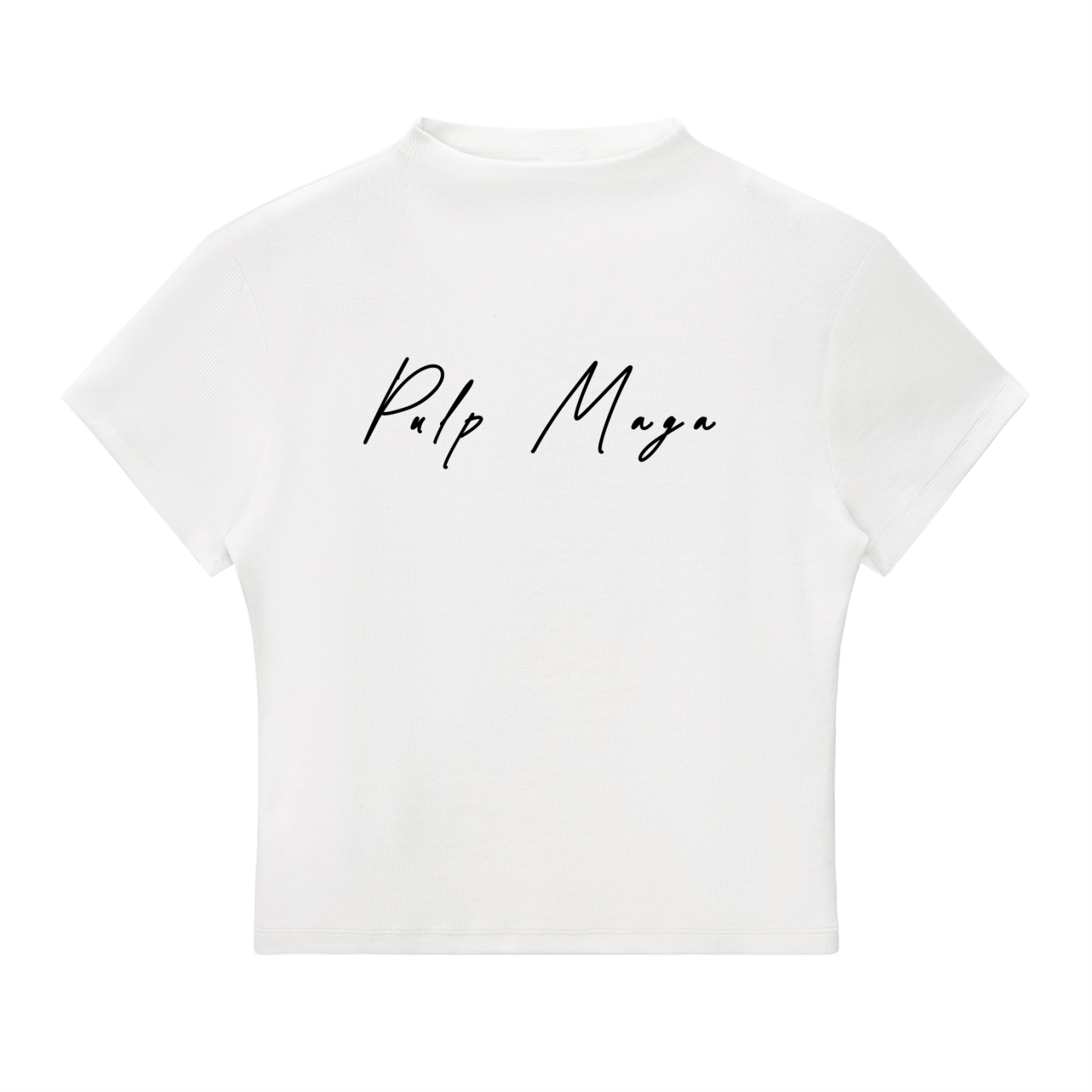 COLLECTIVE VISION - Slim Fit Mock Neck Baby Tee