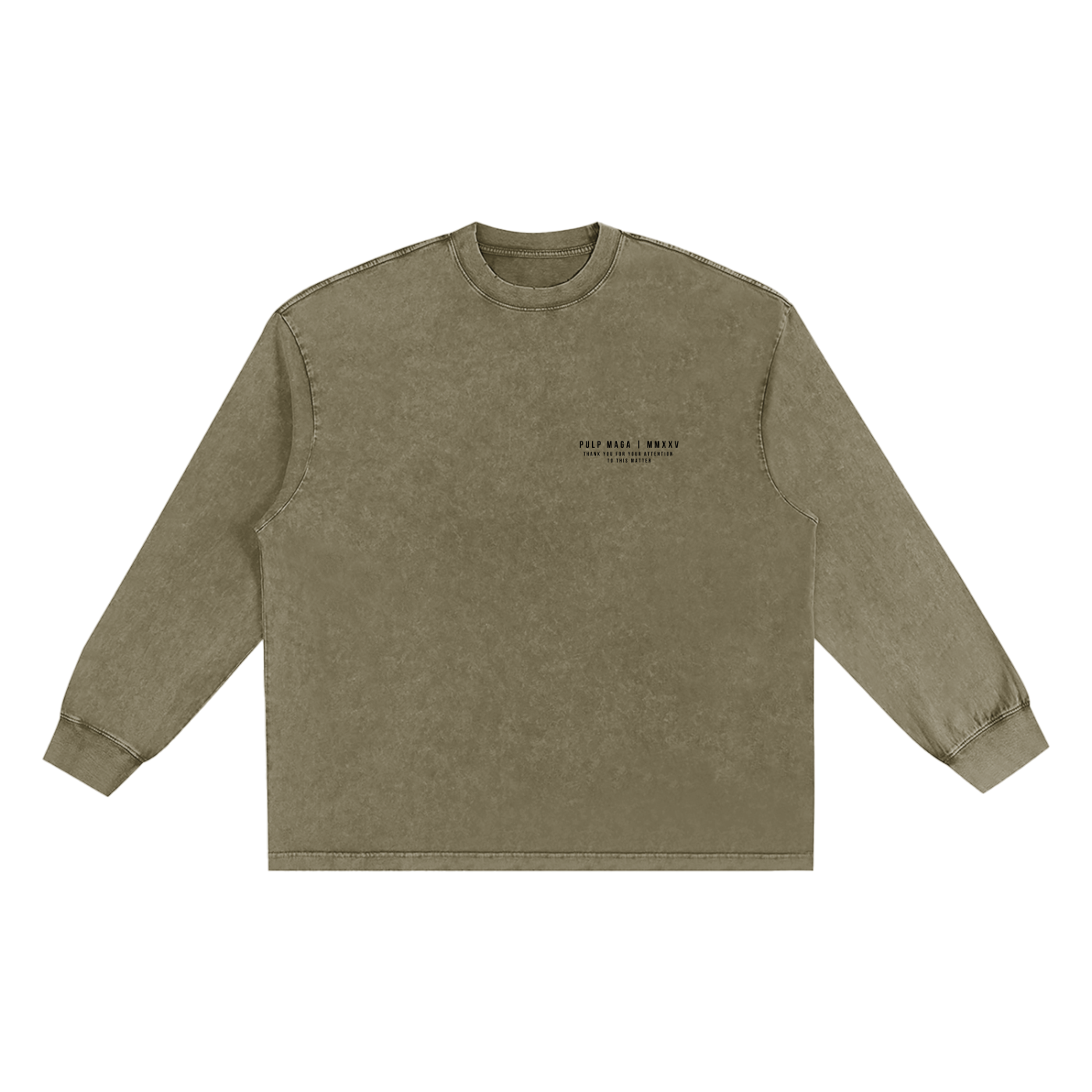 PSYTOON - OWN NOTHING, BE HAPPY  - Snow Wash Streetwear Long Sleeve Tee
