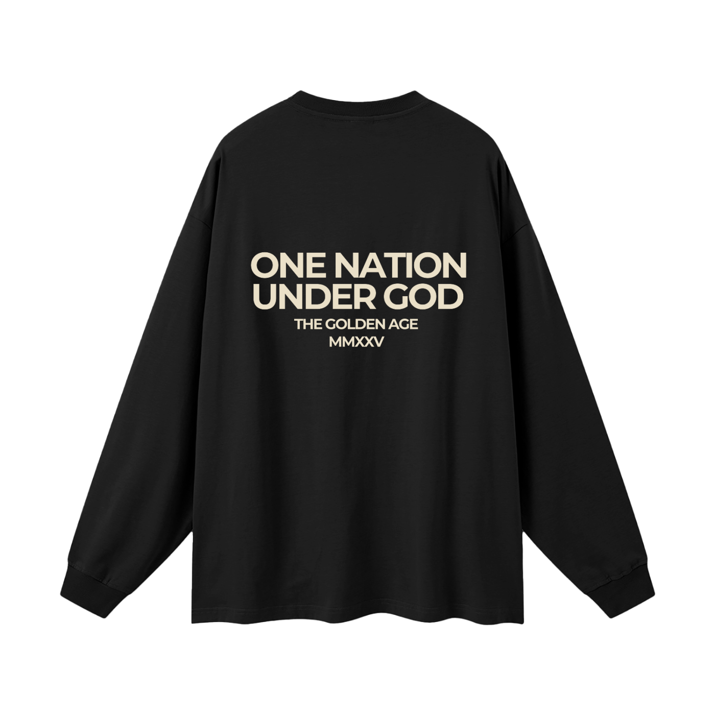 ONE NATION UNDER GOD - Oversized Streetwear Long Sleeve Tee