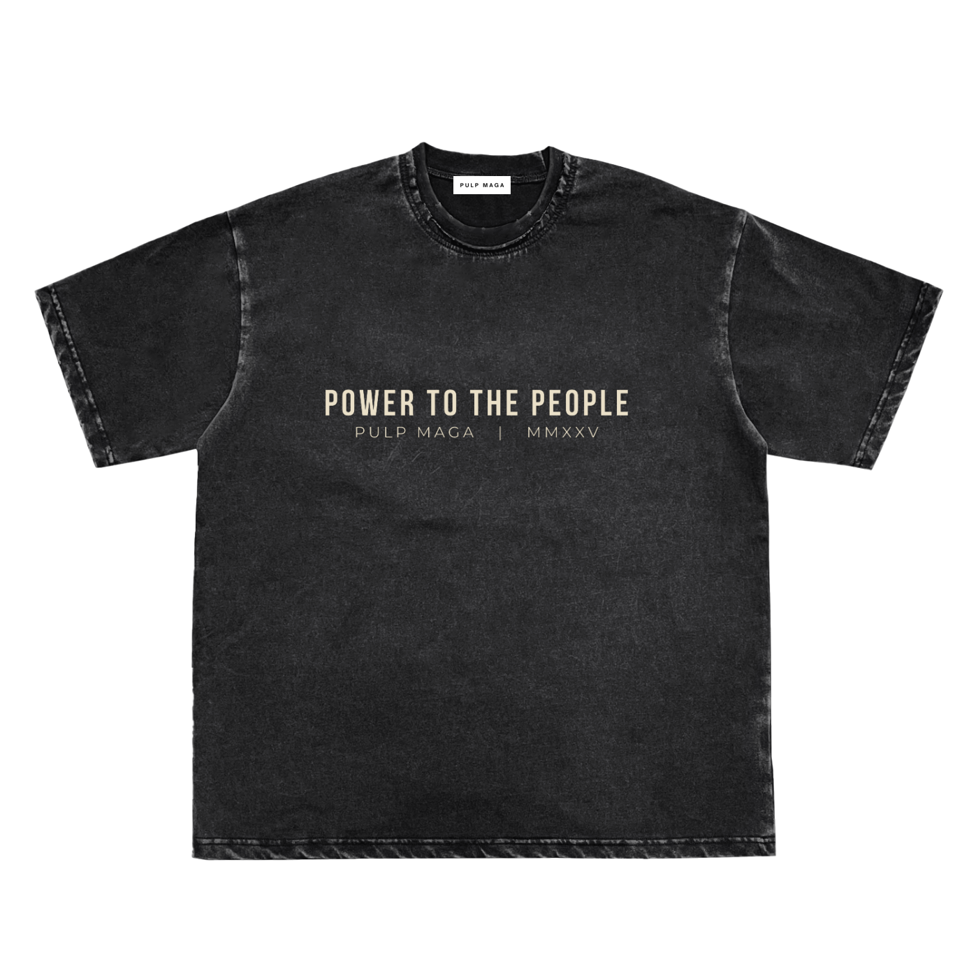 POWER TO THE PEOPLE - Snow Washed T-Shirt