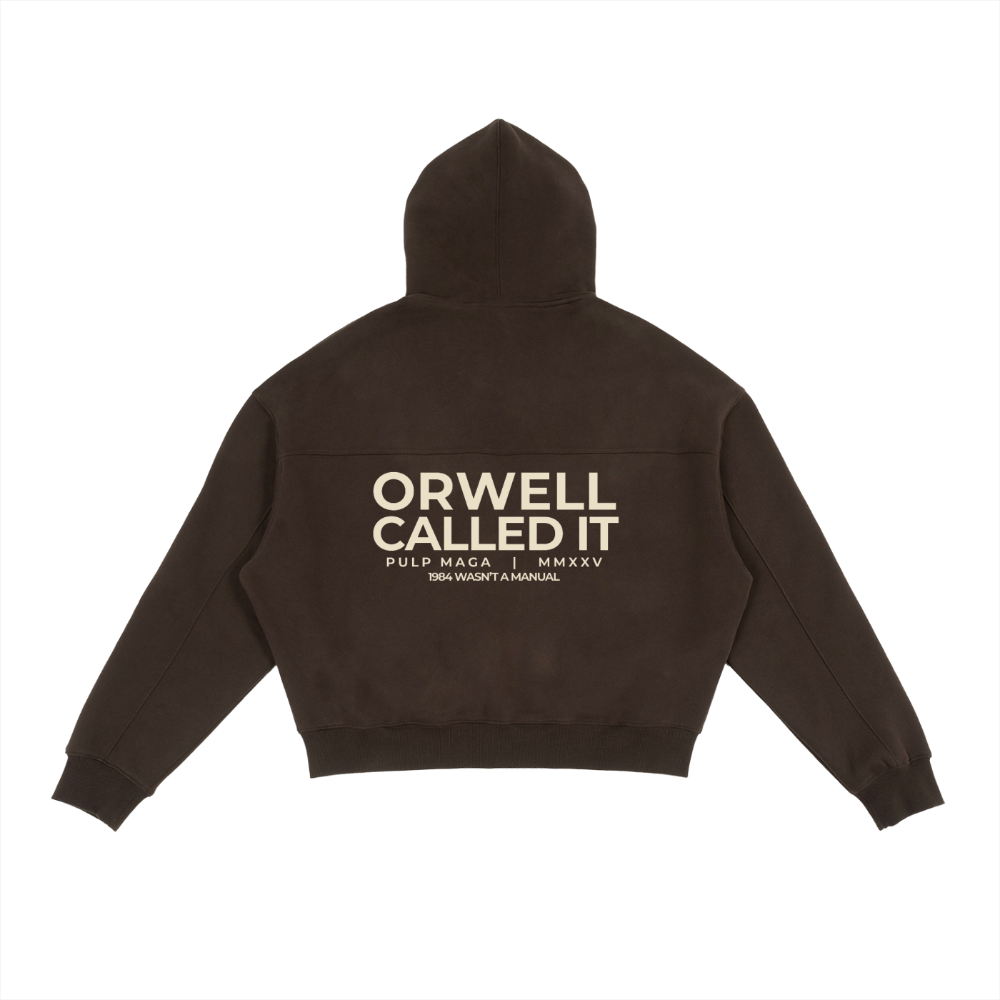 ORWELL CALLED IT - Fleece Zip-Up Boxy Hoodie