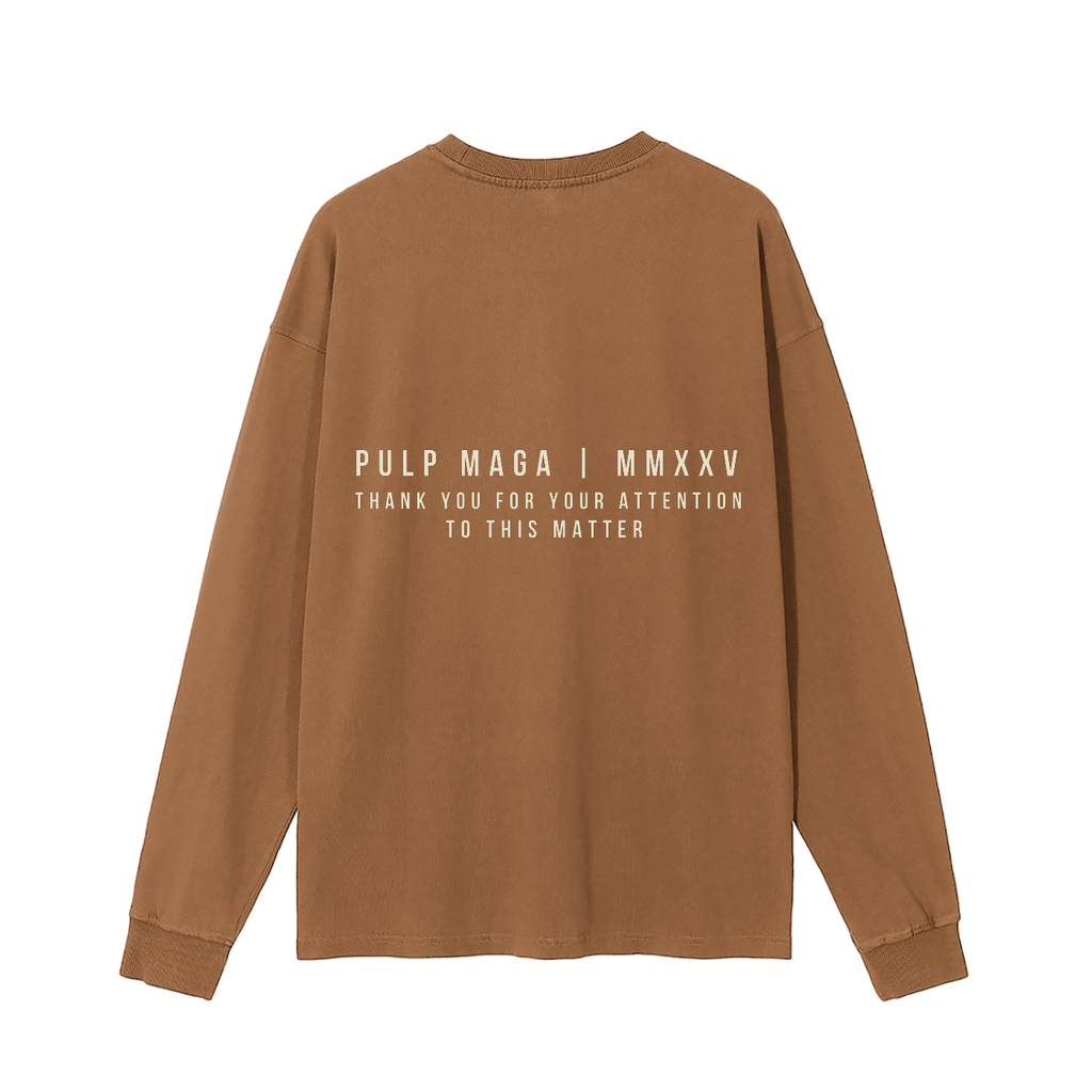 DISMANTLE THE DEEP STATE - CREAM INK - Enzyme Long Sleeve Tee