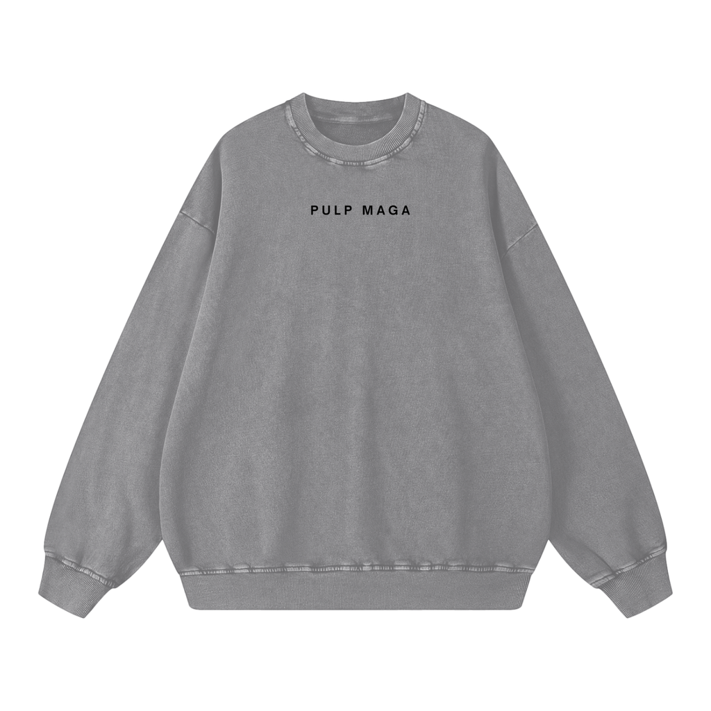 BAGGY AI SWEATSHIRT WITH PULP MAGA MINIMAL LOGO ON STREETWEAR