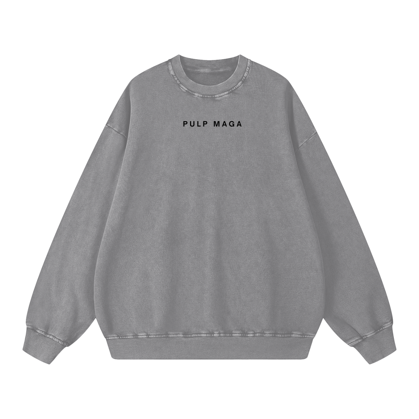 BAGGY AI SWEATSHIRT WITH PULP MAGA MINIMAL LOGO ON STREETWEAR