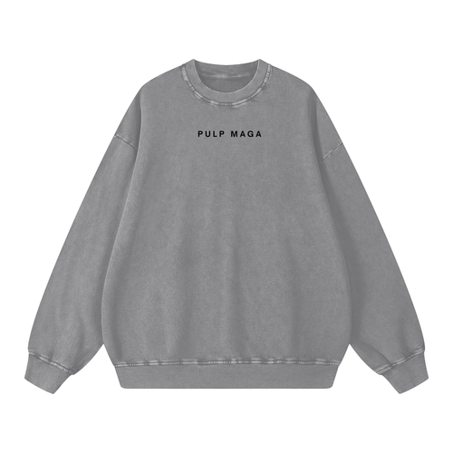 BAGGY AI SWEATSHIRT WITH PULP MAGA MINIMAL LOGO ON STREETWEAR