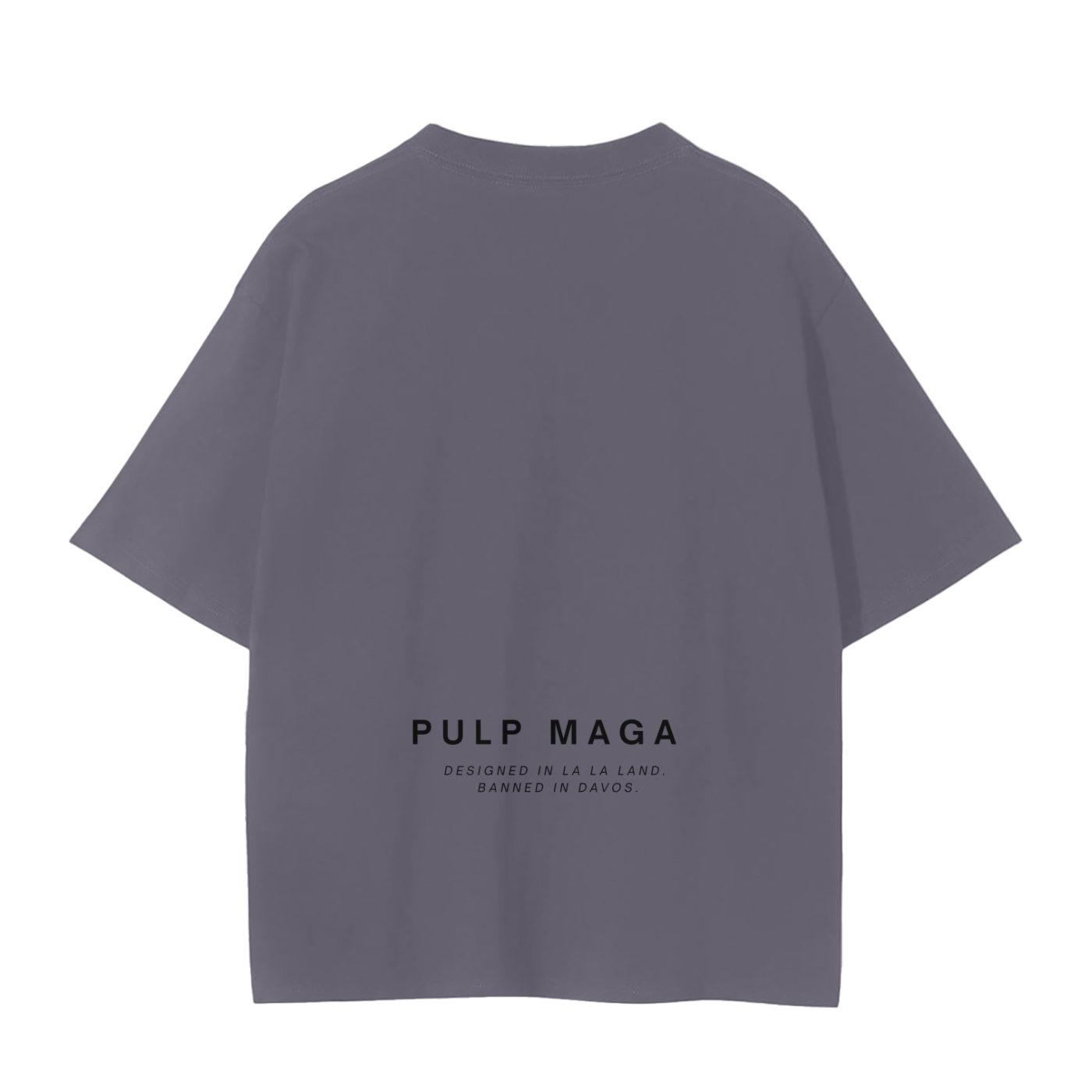 Back of lava smoke colored shirt – minimalist and seamless