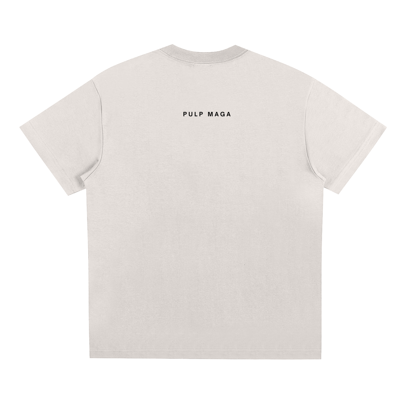 MINIMAL STONE WASHED T-SHIRT WITH LUXURY STYLE PULP MAGA LOGO